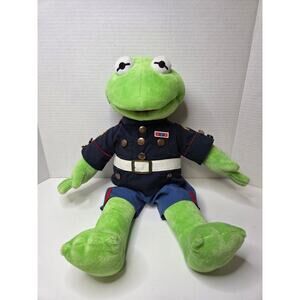 Build-A-Bear Kermit the Frog Hand Puppet Plush Disney Muppets Marine Uniform 16"